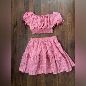 Shein Pink Floral Set